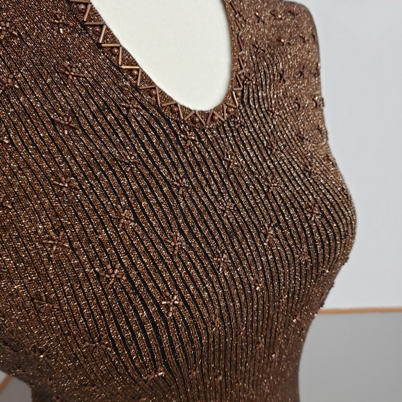 Cache Sparkly Copper Top SZ Large - Picture 1 of 5